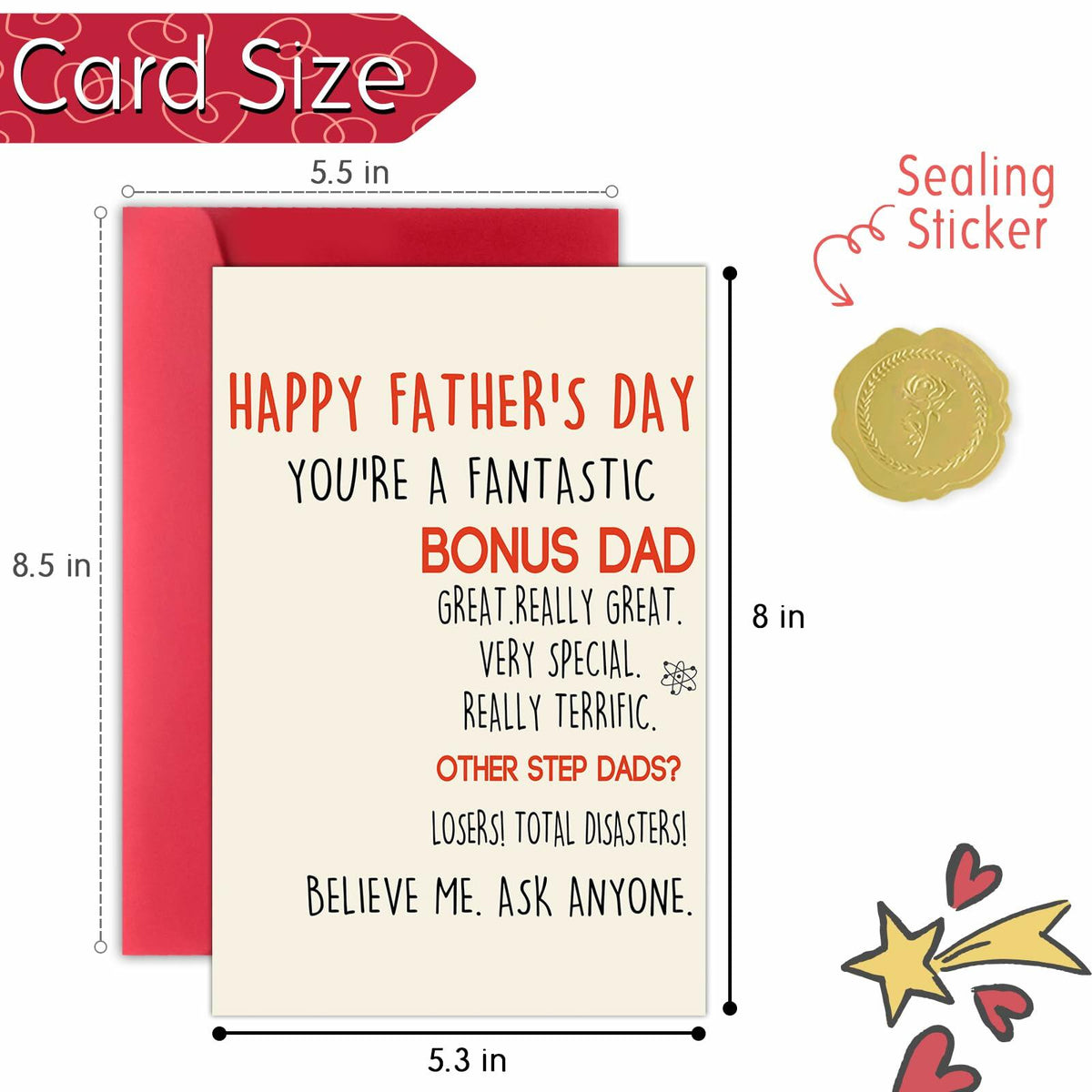 Missonemi Funny Fathers Day Card Gift for Dad Vintage MS366