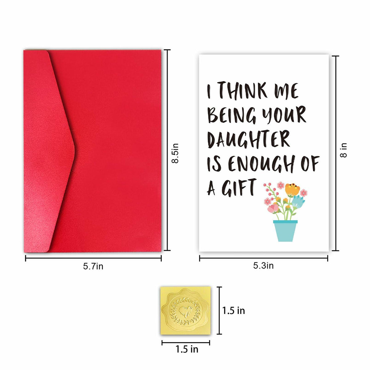 CSMOSJgreetings Mothers Day Card from Daughter Cheeky Gift Color #1