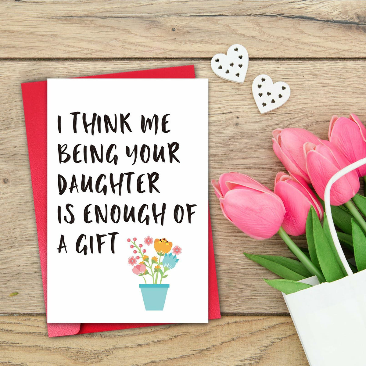 CSMOSJgreetings Mothers Day Card from Daughter Cheeky Gift Color #1