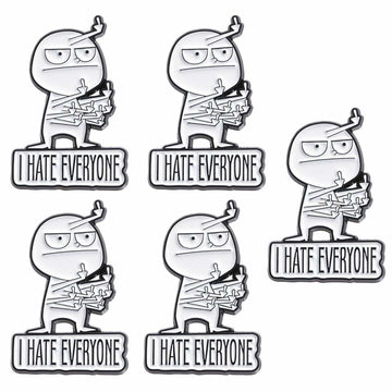 XMTYQ Funny Sarcastic Enamel Pins Set 5pcs Humor Brooch Collection