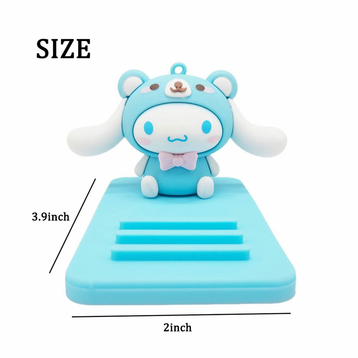 Sicpfuj Cute Phone Stand Desk Cell Phone Holder Blue Polyvinyl Chloride