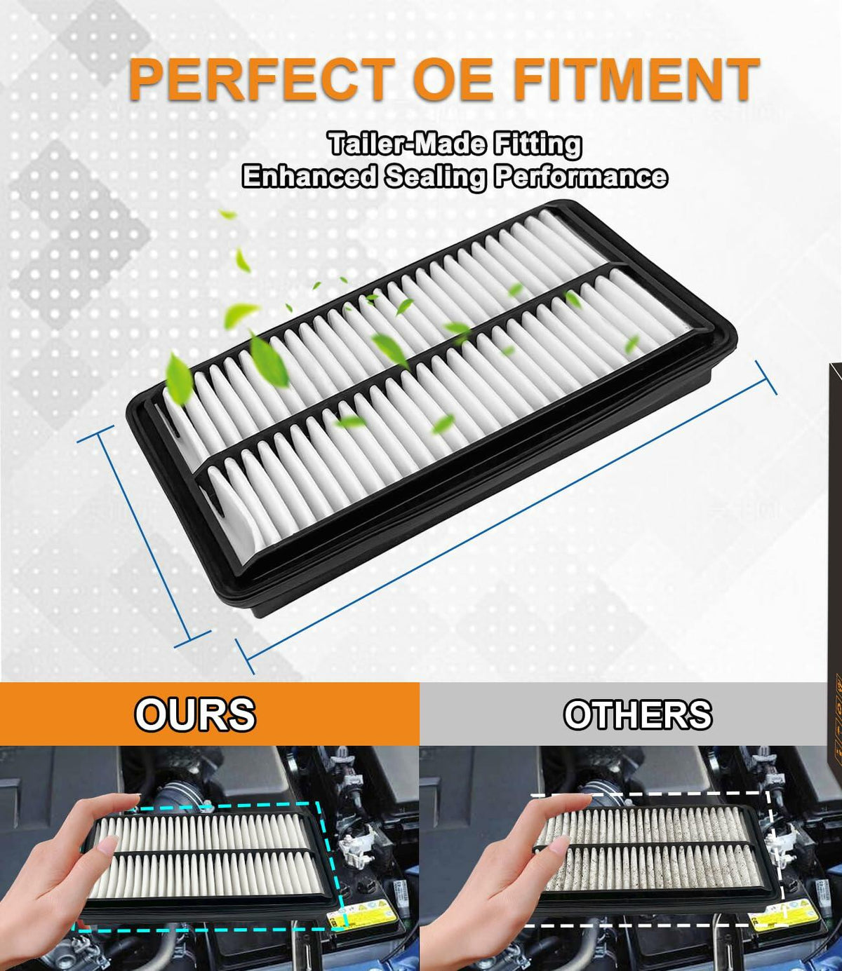 Treeligo CA12050 Engine Air Filter for Honda Civic CR-V L4 1.5L 2016-2023