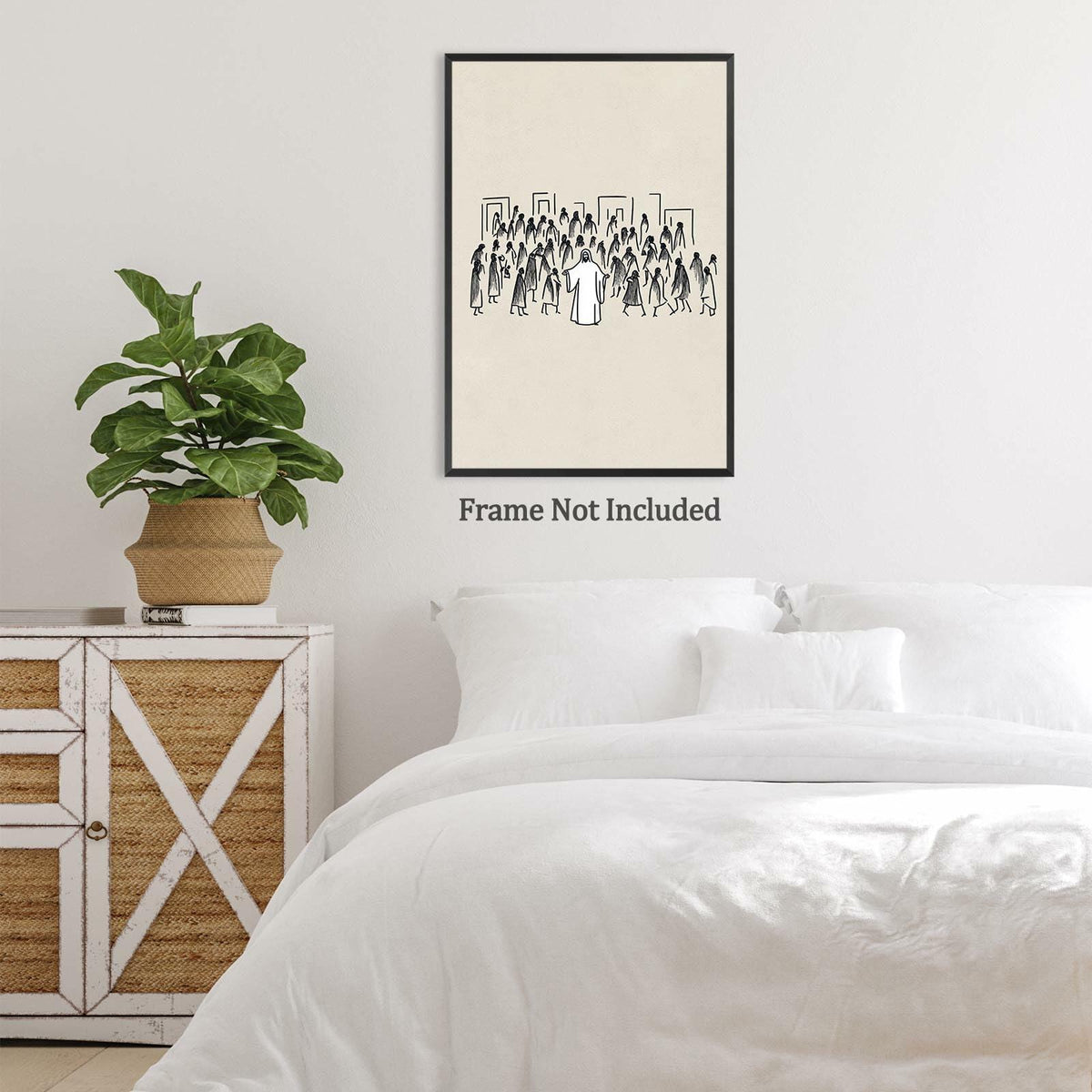 ZETCGSH Vintage Jesus Canvas Wall Art Poster 12x16 in Unframed