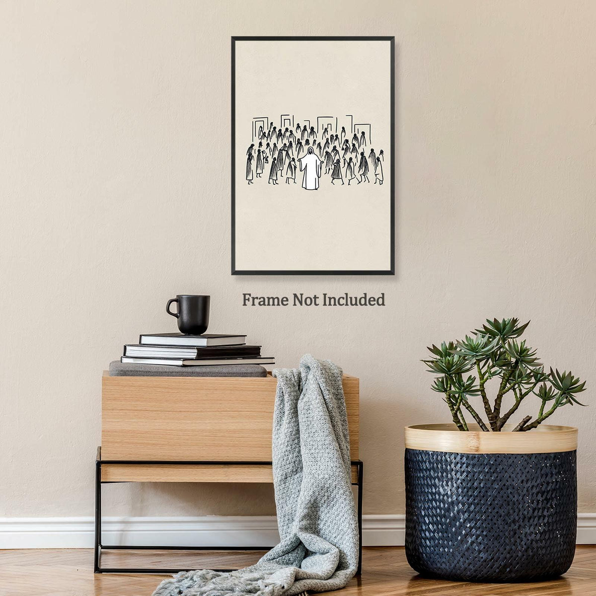 ZETCGSH Vintage Jesus Canvas Wall Art Poster 12x16 in Unframed