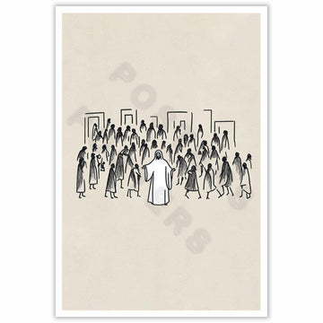 ZETCGSH Vintage Jesus Canvas Wall Art Poster 12x16 in Unframed
