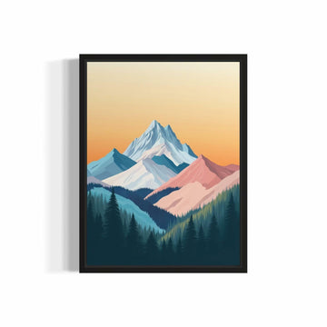aj decor Shasta Trinity Alps Wall Art Print Poster 8x10 Portrait Paper