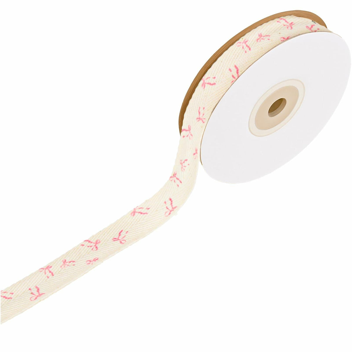 Luhiew Pink Cotton Bow Ribbon 3/5 Inch 10 Yards Craft Gift Wrap