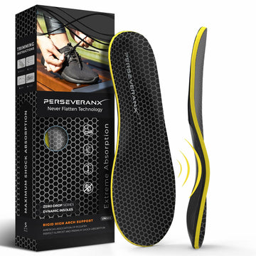 PerseveranX NASA Plantar Fasciitis Insoles Shock Absorb XL M12.5-14.5 W13.5-15.5
