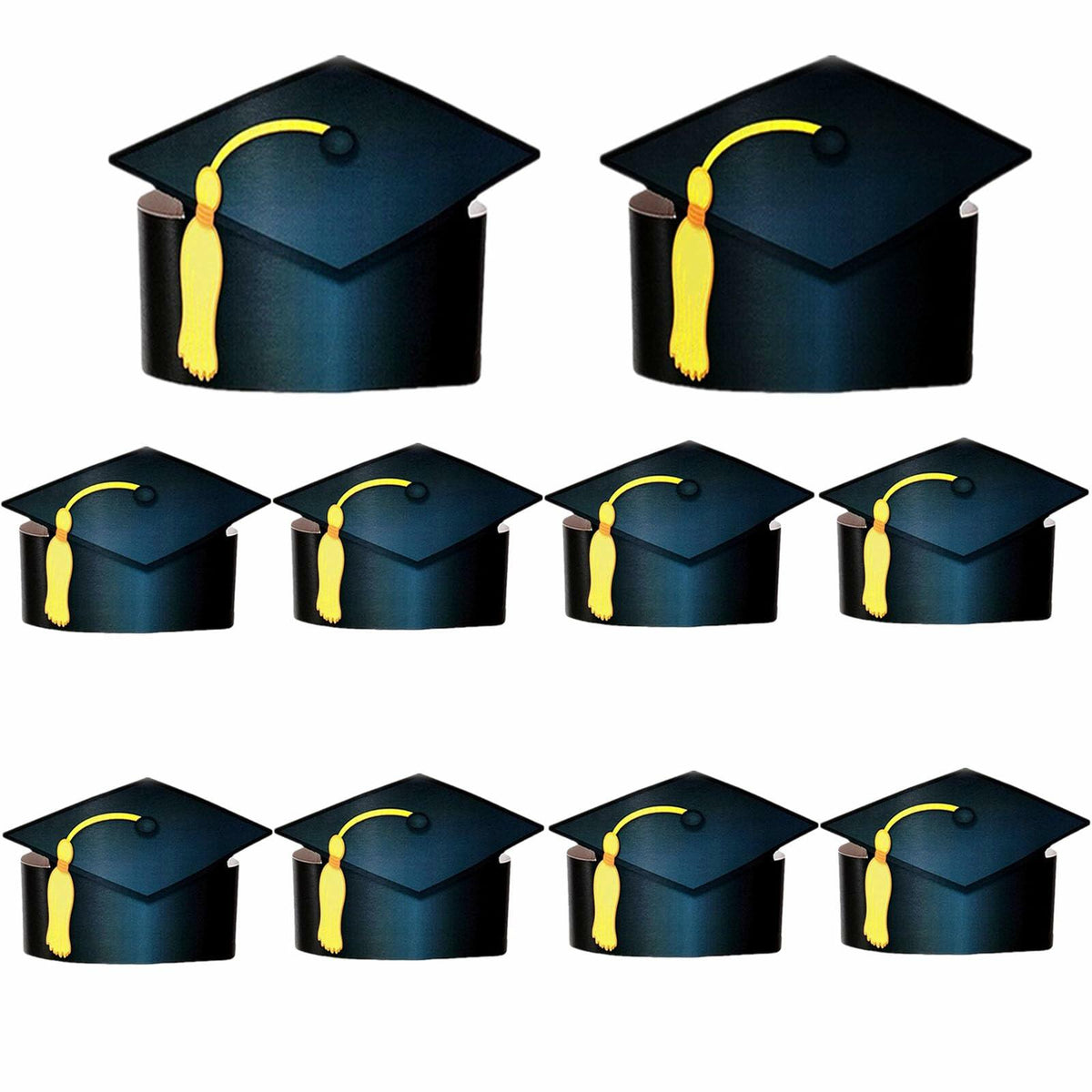 Soochat Graduation Paper Caps 2026 Black Hat Party Costume Accessories 10Pcs