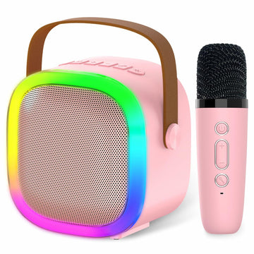 OUTUVAS Karaoke Microphone Machine for Kids Ages 4-12 Pink