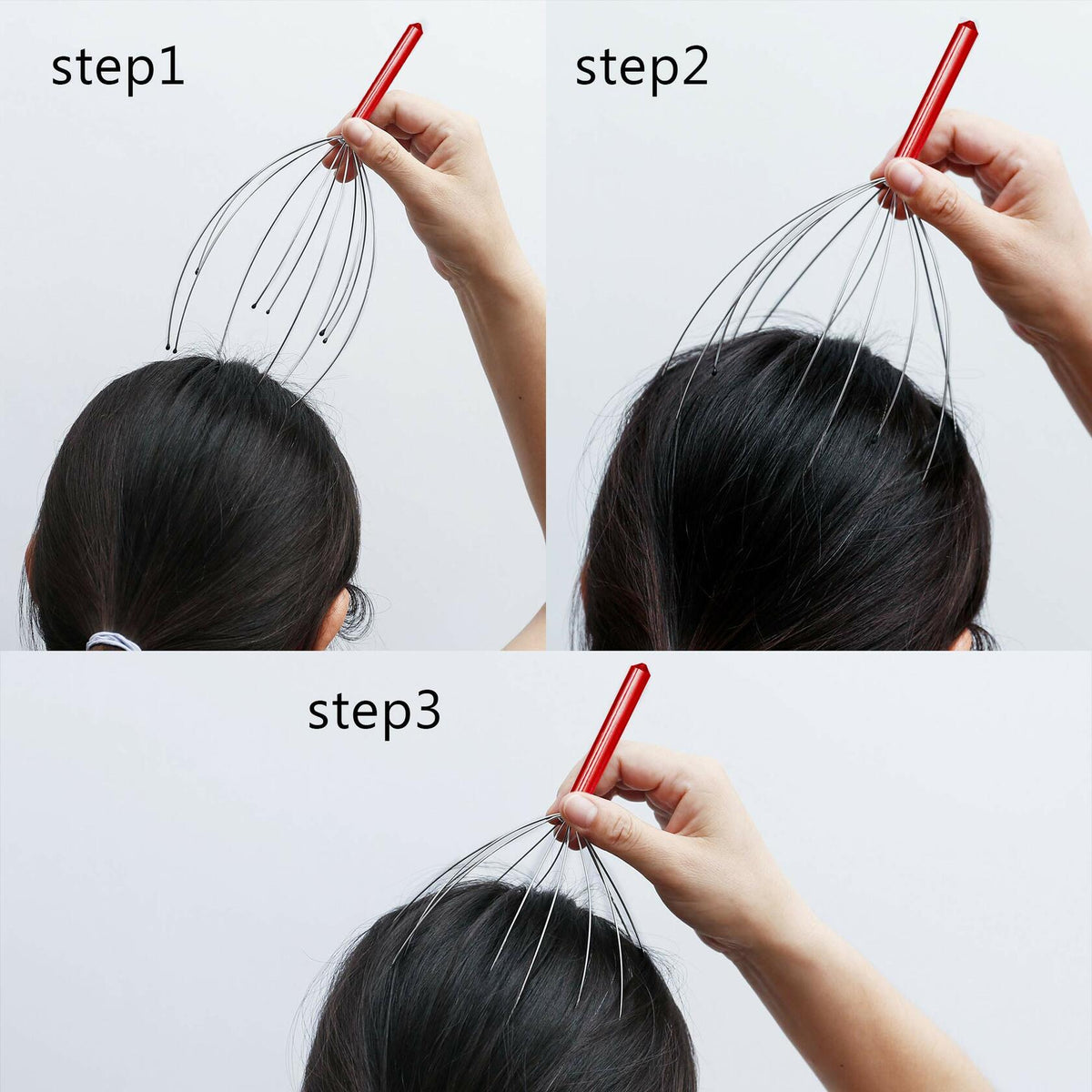 YAO & BEI Scalp Massager Tool Head Scratcher Stress Reliever Rubber Beads 4 Pack