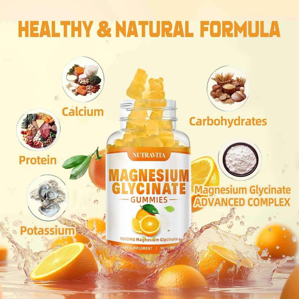 BESTBY09/26 Nutravita Magnesium Glycinate Gummies 1000mg L-Threonate VitD B6