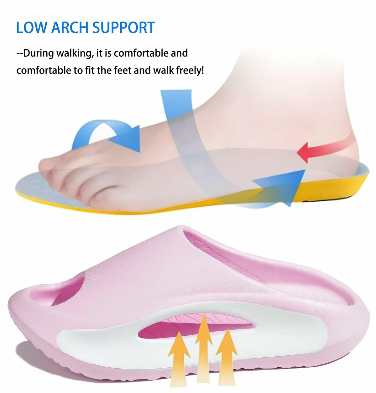 Meik Mangni Kids Cloud Slides Pillow Slippers Pink Size 9-9.5