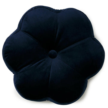 Xuyier Flower Shaped Velvet Throw Pillow 15in Black Floral Modern Decor
