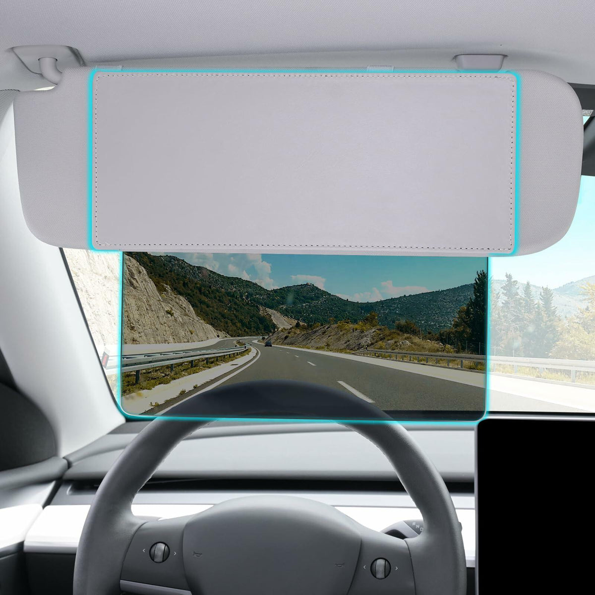 Uxcer Polarized Sun Visor Extender UV400 PC Lens Gray Sunshade Blocker
