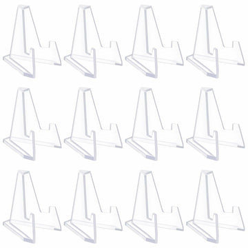 HiShutiao Acrylic Card Display Stand 2.68in White 12 Packs