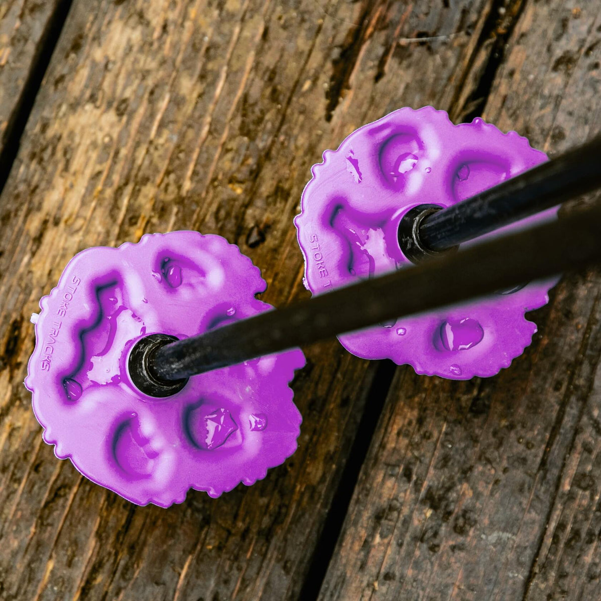 Stoke Tracks Mountain Lion Paw Ski Pole Baskets Hot Pink