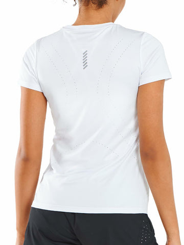ALLZERO Feel Fit Workout Top Short Sleeve Athletic Tee White Size XL