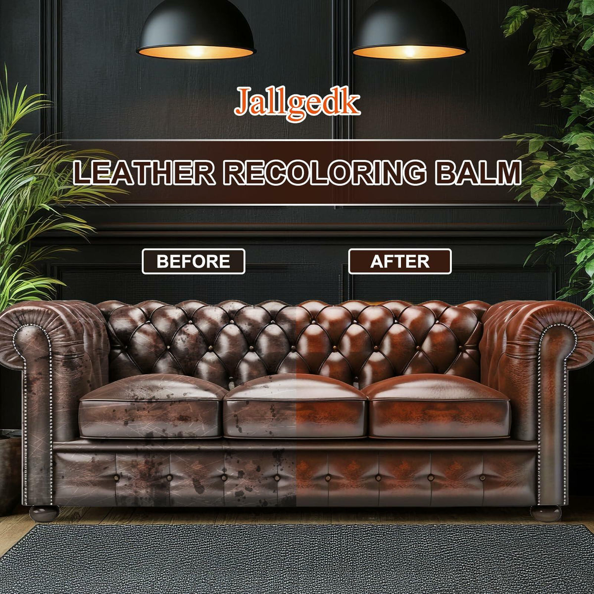 [Like New] Jallgedk Leather Recoloring Balm Leather Repair Kit Furniture Brown