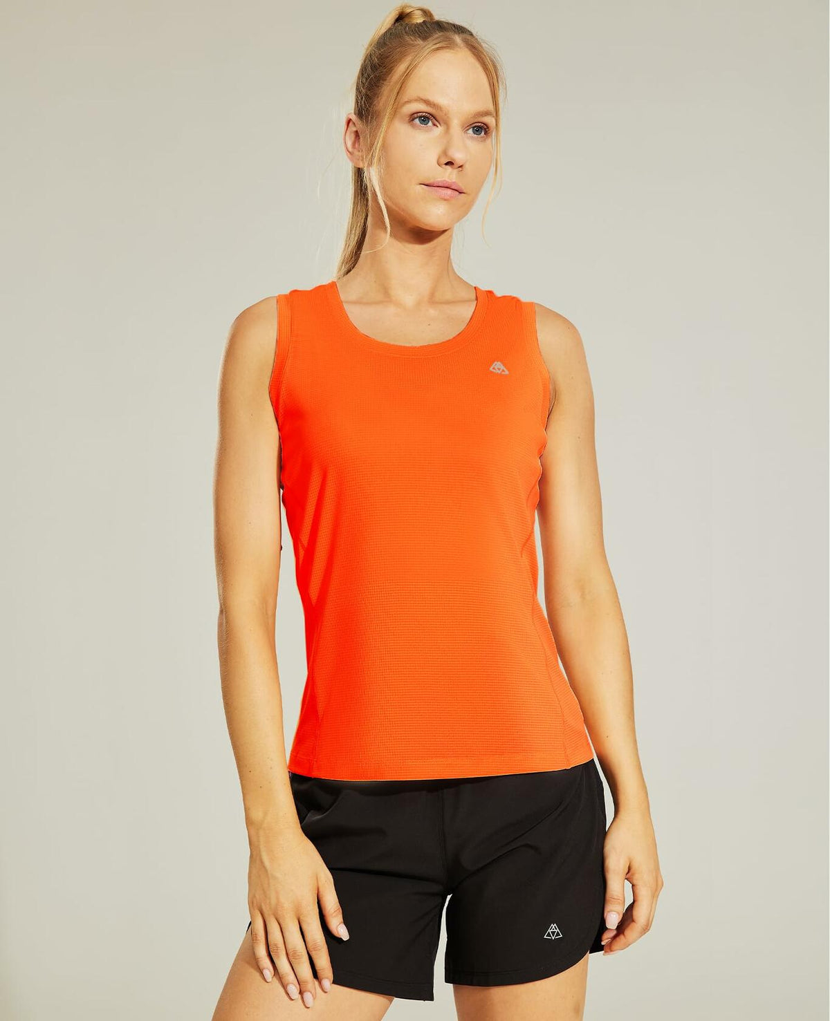 Haimont Women's Sleeveless Workout Tank Top Dry Fit Orange Size XS