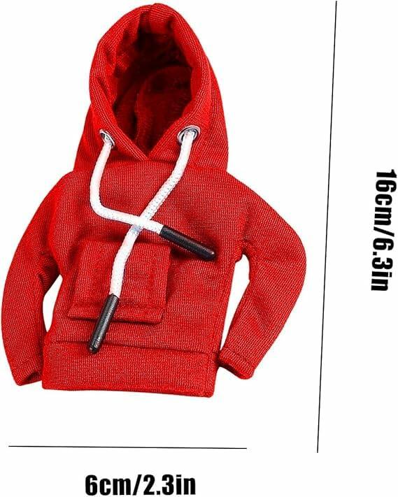 Generic Desk Goose Red Hoodie Mini Goose Costume Table Decor Accessory 7 Inch