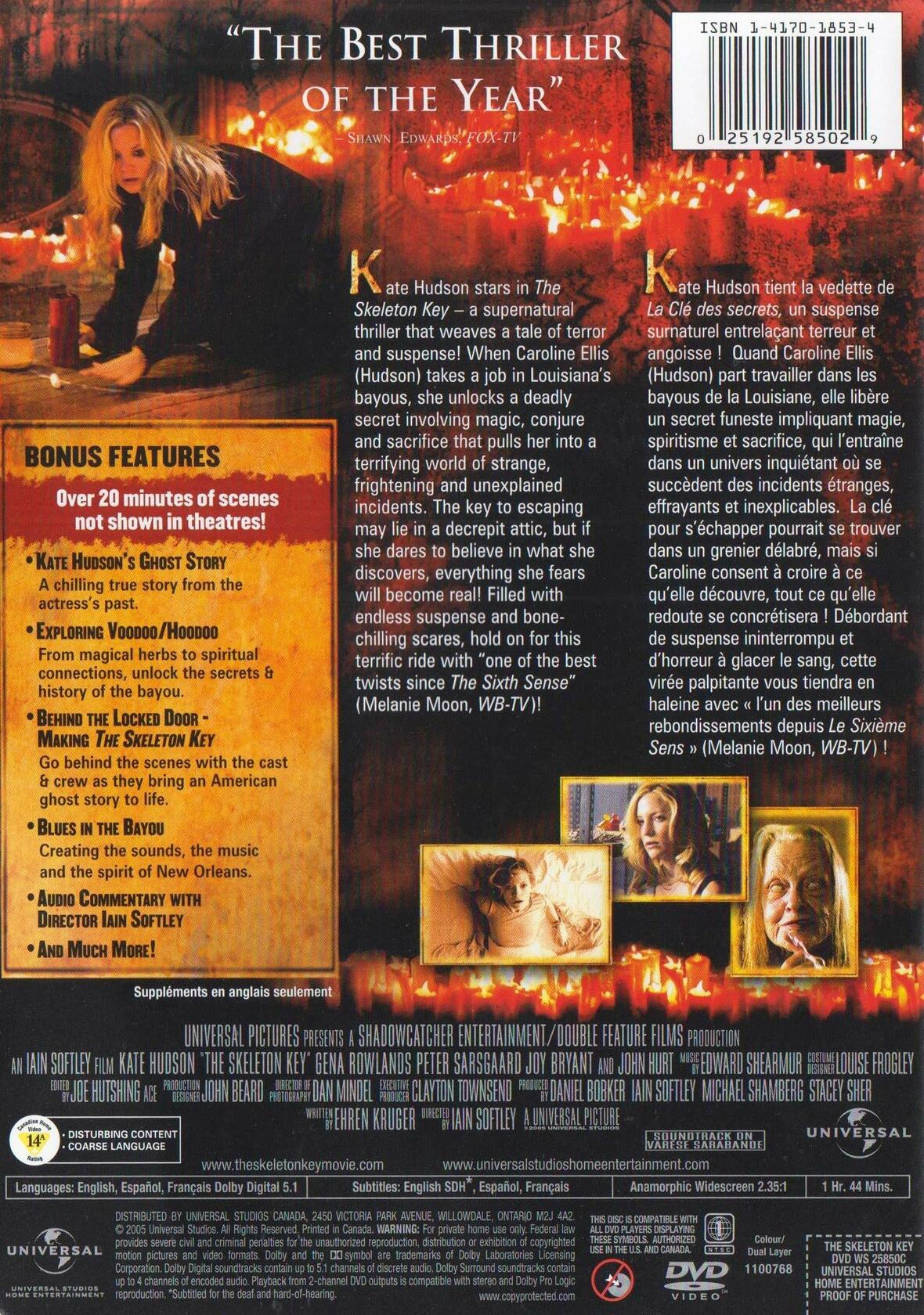 [Like New] The Skeleton Key Widescreen Edition DVD Mystery Thriller Kate Hudson UNI