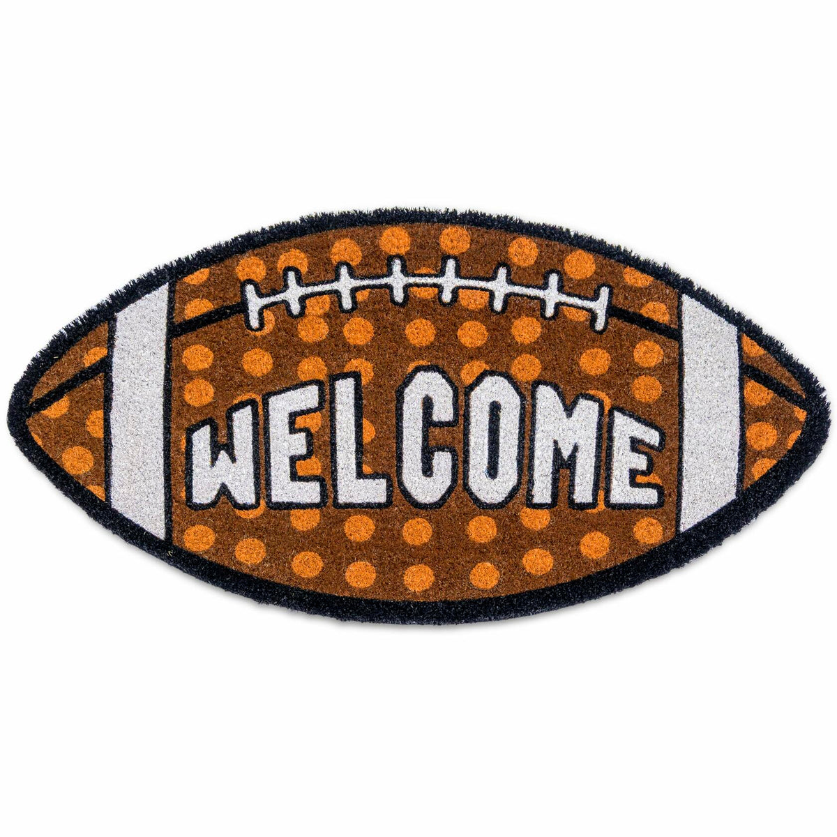 MAINEVENT Fall Football Door Mat 30x17 Inch Outdoor Coir Welcome Rug