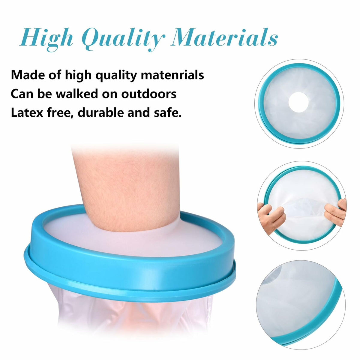 QBYVQQN Kids Cast Cover Waterproof Lower Leg Protector Soft Seal Shower