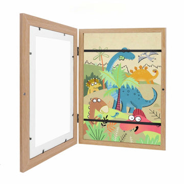 OAICAI Kids Art Frame A4 12.59x9.44 Log Color Dinosaur Minimalist 1PC