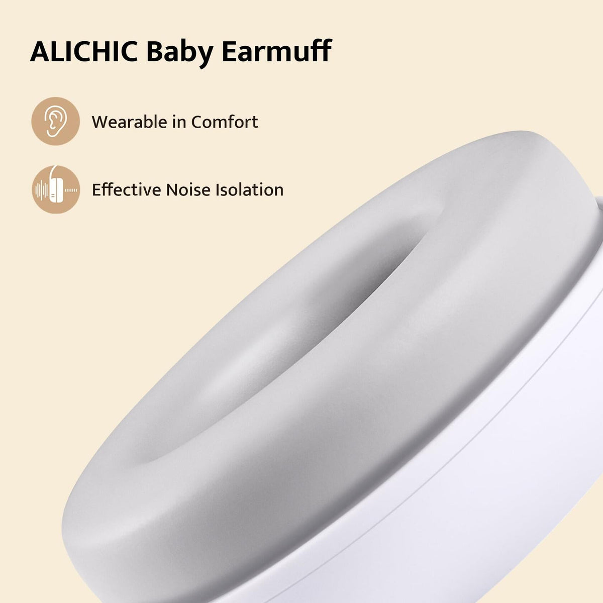 ALICHIC 2-in-1 Convertible Baby Noise Cancelling Earmuffs Infant Toddler
