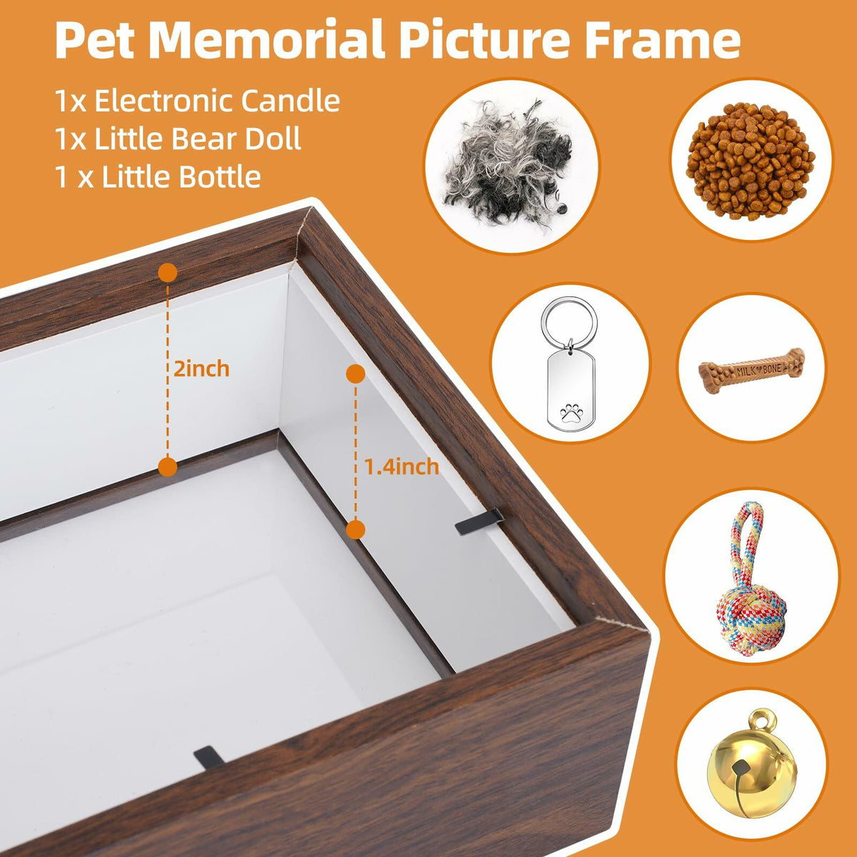 Sognotoy Wooden Dog Memorial Picture Frame 7x5 Sympathy Gift