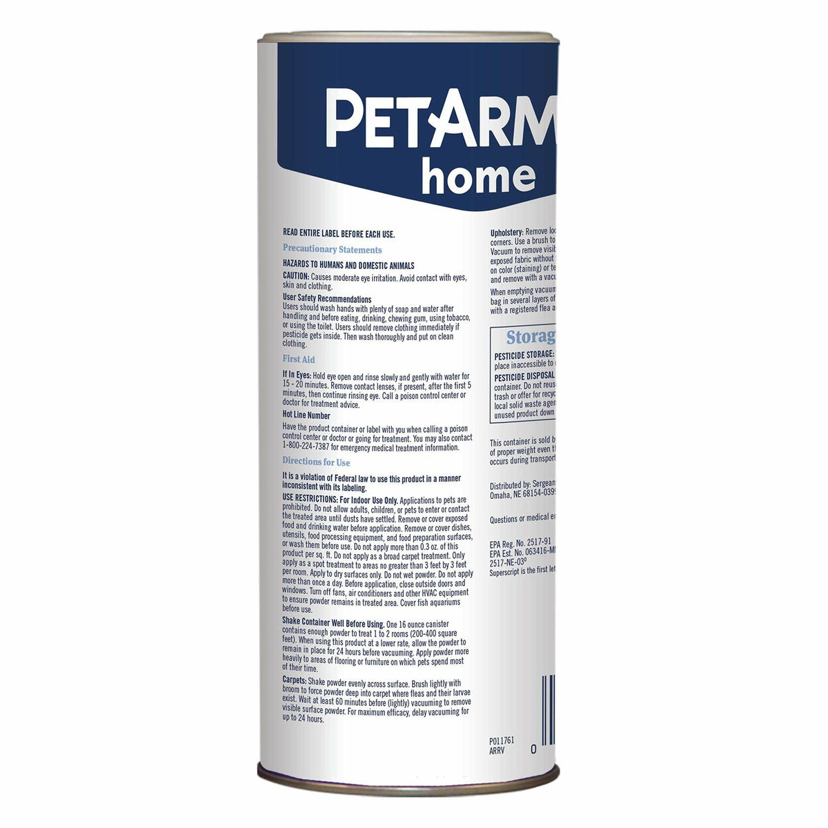 PETARMOR Home Carpet Powder Fleas Ticks Protection Deodorizer 16 Ounce