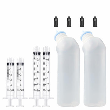 Xuandea Blue Silicone Pet Feeding Nipple Bottle for Kittens Puppies