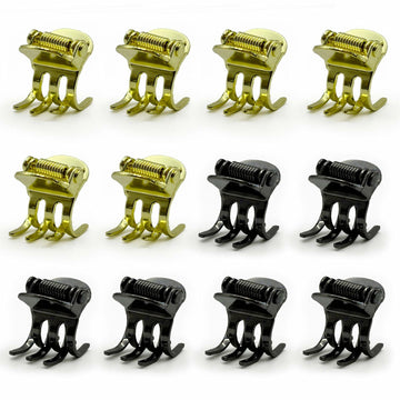EleOnate Gold Bow Hair Claw Clip Medium Metal Pearls for Women