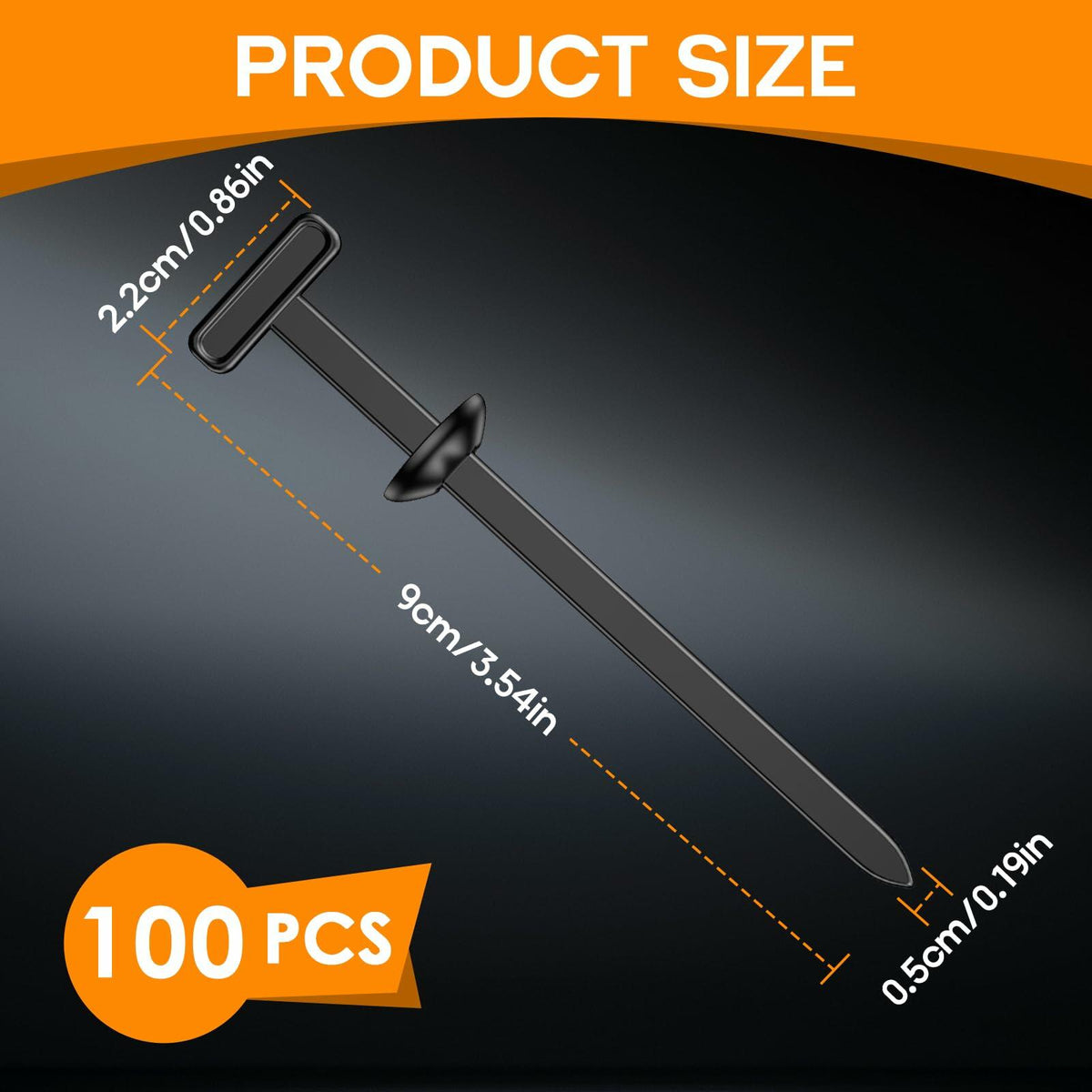 ZGMAIJIA 100pcs Nylon Cable Tie Buckles Universal Automotive Fastener Clips