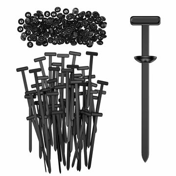ZGMAIJIA 100pcs Nylon Cable Tie Buckles Universal Automotive Fastener Clips