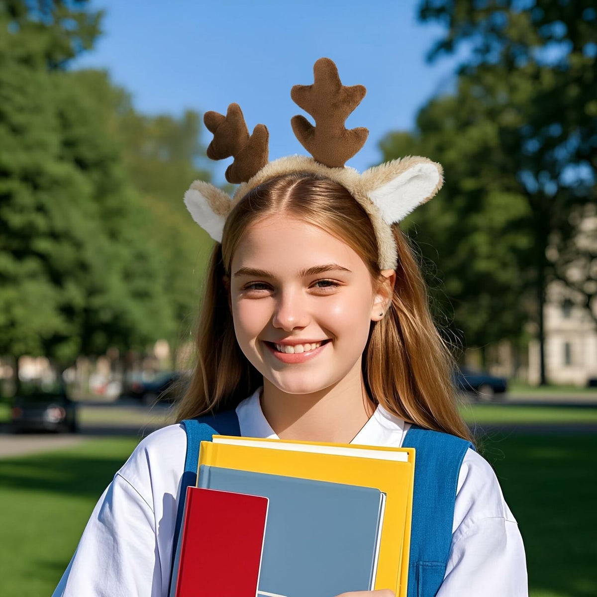 HOMELEX Animal Ears Elk Plush Headband Halloween Christmas Decor