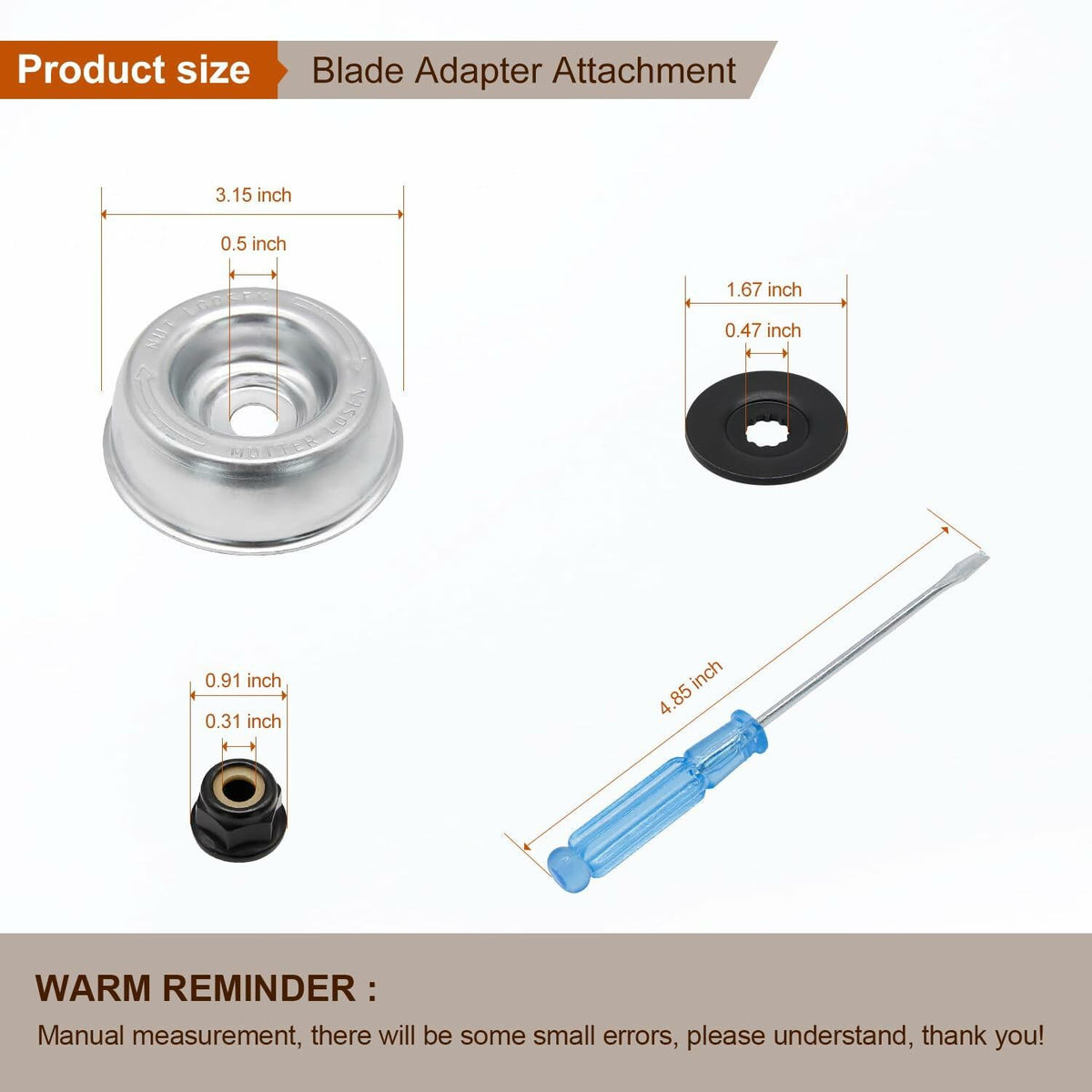 Jaruika Blade Adapter Replacement for Stihl String Trimmers Brush Cutter Silver