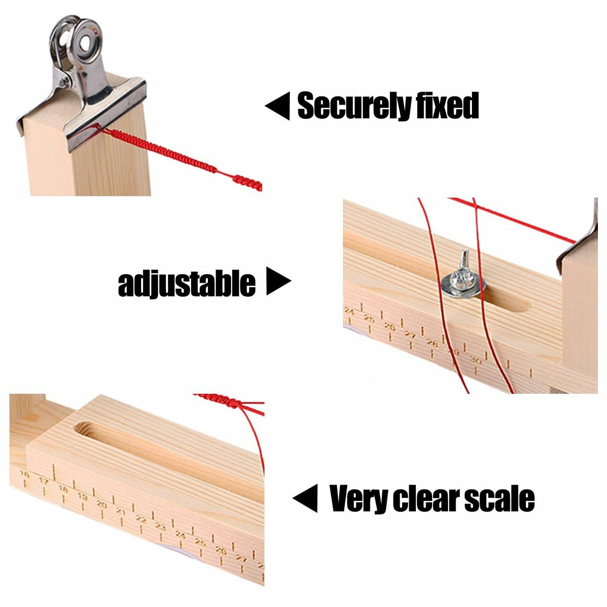 EVKILKJS Wood Bracelet Jig U Shape Clear Scale DIY Maker Rack with 2 Clamps