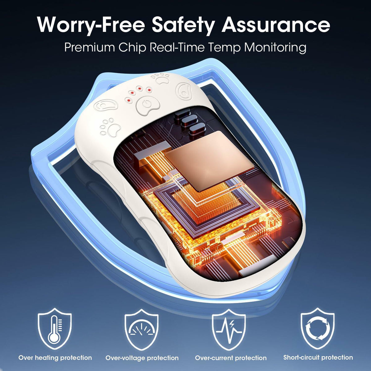 OLV Rechargeable Hand Warmers 2 Pack 6000mAh Magnetic Beige Portable