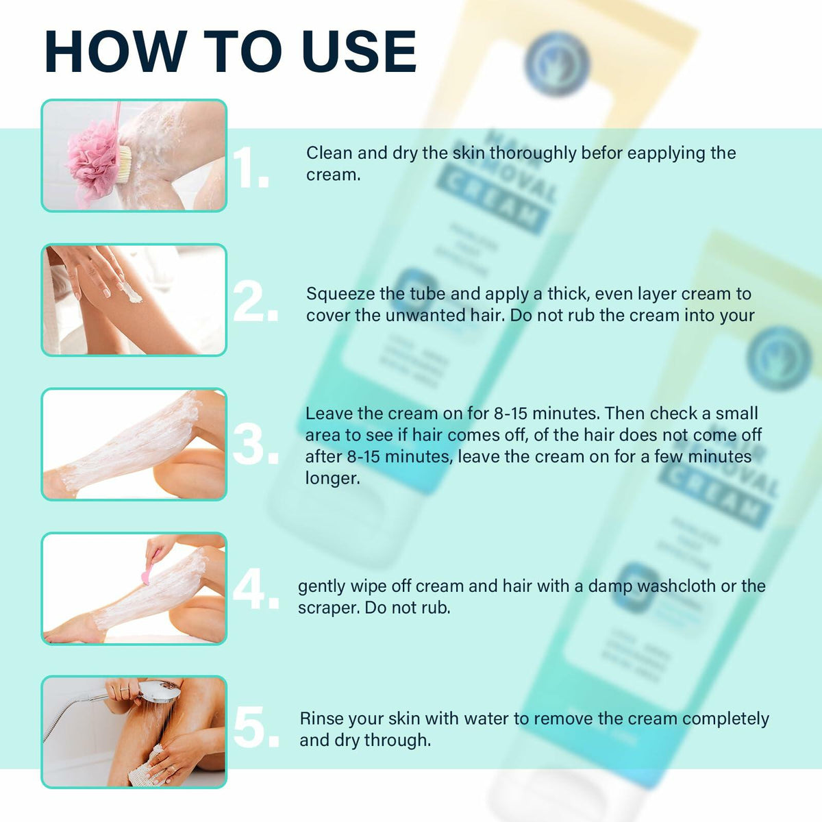 DENZELGARY Facial Depilatory Cream Hair Removal Painless Pubic Travel