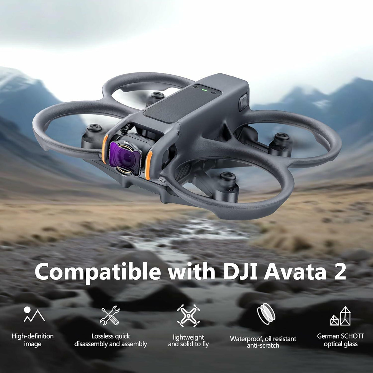 Gaekol Filter Compatible DJI Mavic 4 Pro Avata 2 Multi Coated HD Glass