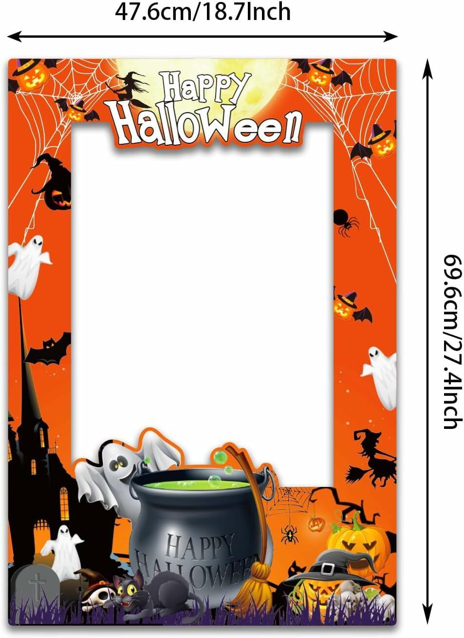Generic Halloween Photo Booth Props 31 PCS Yellow Cartoon Paper Party
