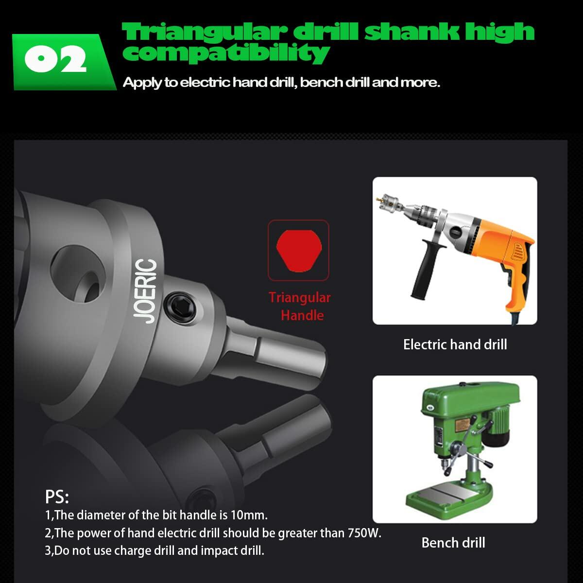 JOERIC Tungsten Carbide Tipped Hole Saw Drill Bit 40mm Metal Wood Plastic