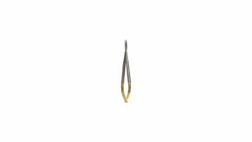Wise CASTROVIEJO Curved Micro Surgical Scissors Smooth Cutting 4.5"