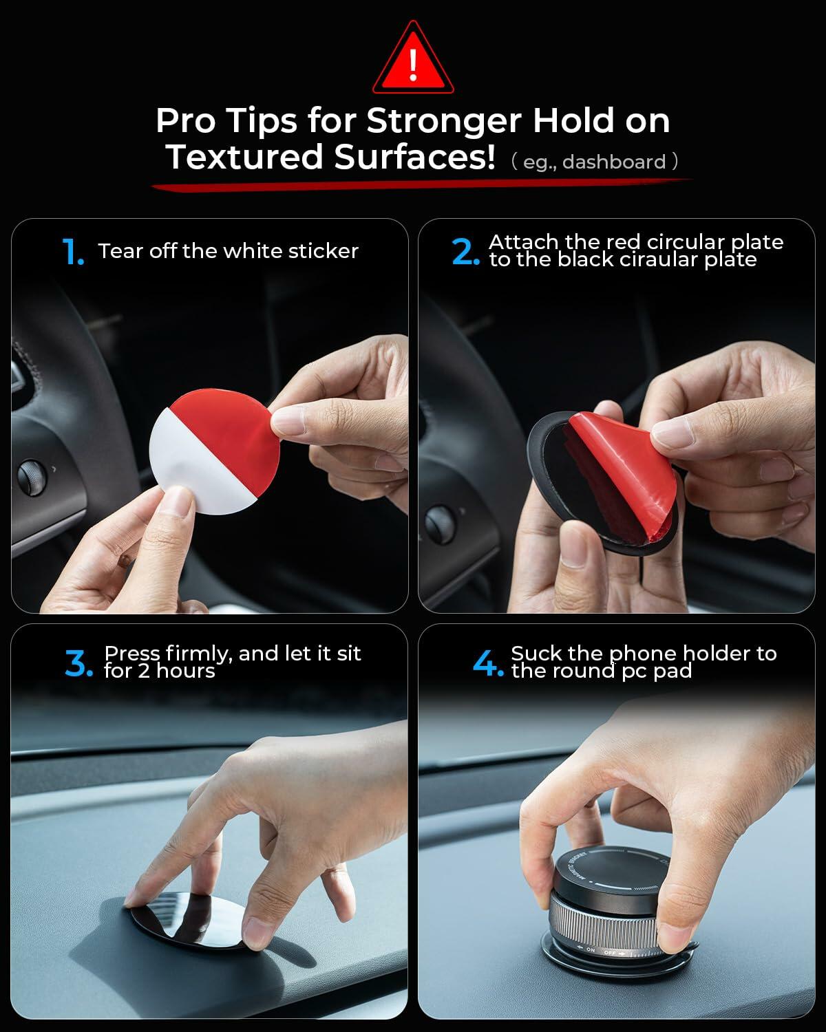 Vacuum Magnetic Phone Holder 360° Mount for MagSafe Strong Suction iPhone 15/16