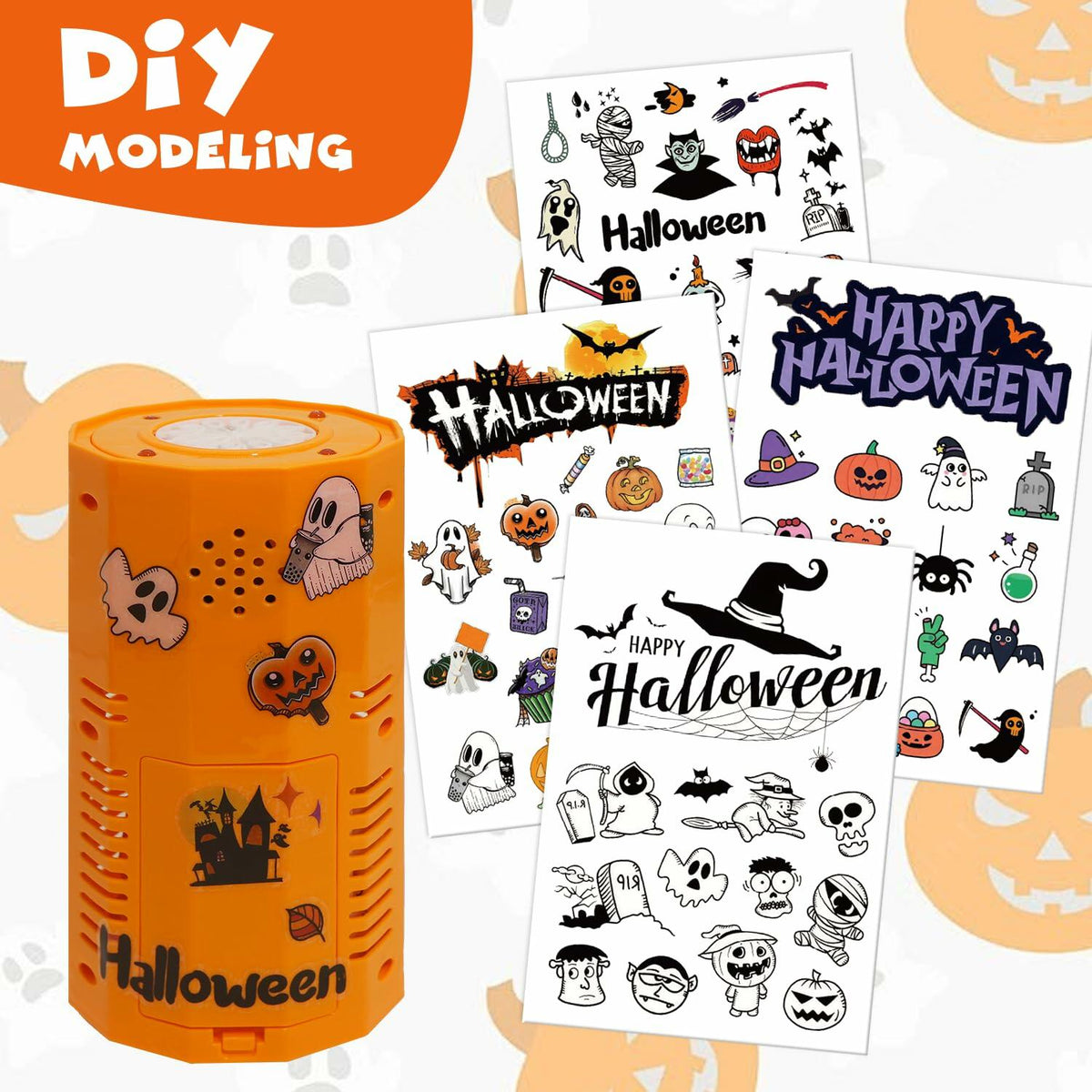 KYUKUDZ Halloween Bubble Machine Portable Automatic Lights Sound DIY