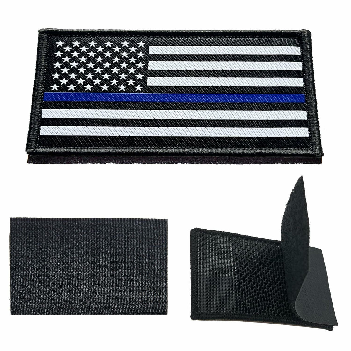 Ceclflag 3Pcs Police Flag Patch 2x3 Inch Tactical Embroidered Armband