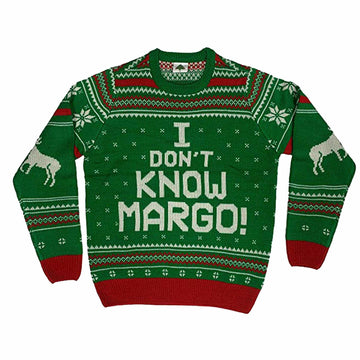 Oh My Sweater I Don't Know Margo Ugly Christmas Sweater Green Size 3XL