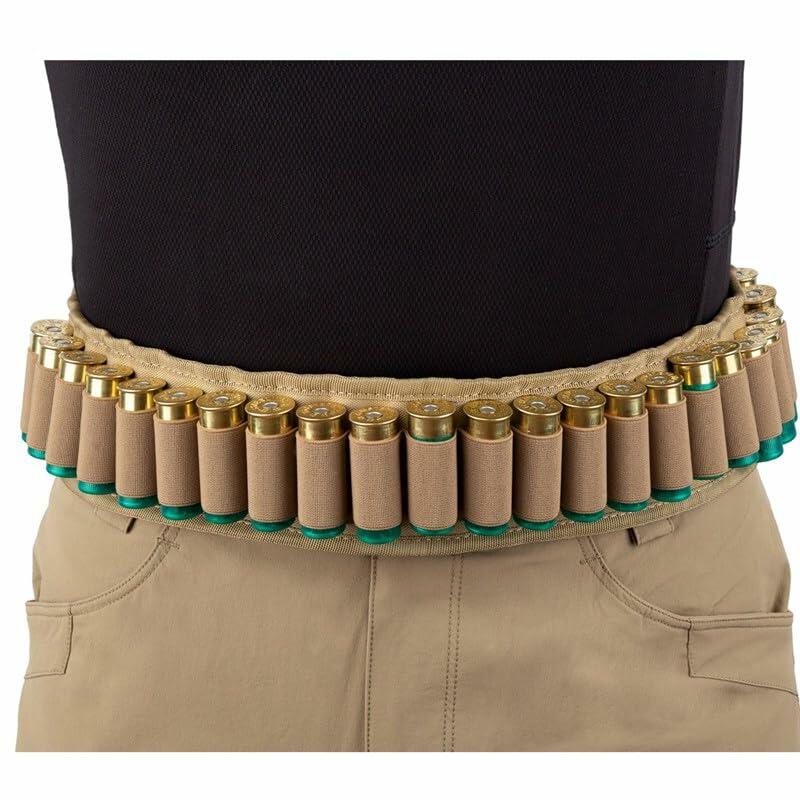 Headshot Tactical Gear 25 Round 12/20 Caliber Waist Type Bandolier (Coyote)